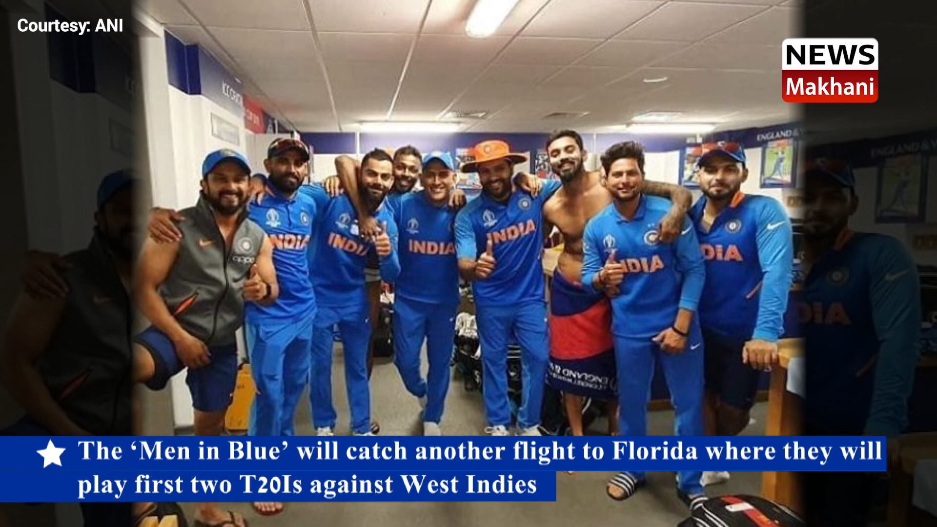 Kohli shares image with teammates as ‘Men in Blue’ depart for WI tour || News Makhani ||