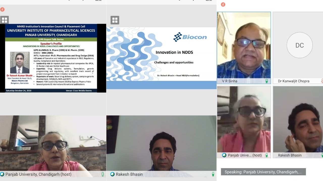 Panjab university webinar MHRD Institution’s Innovation Council