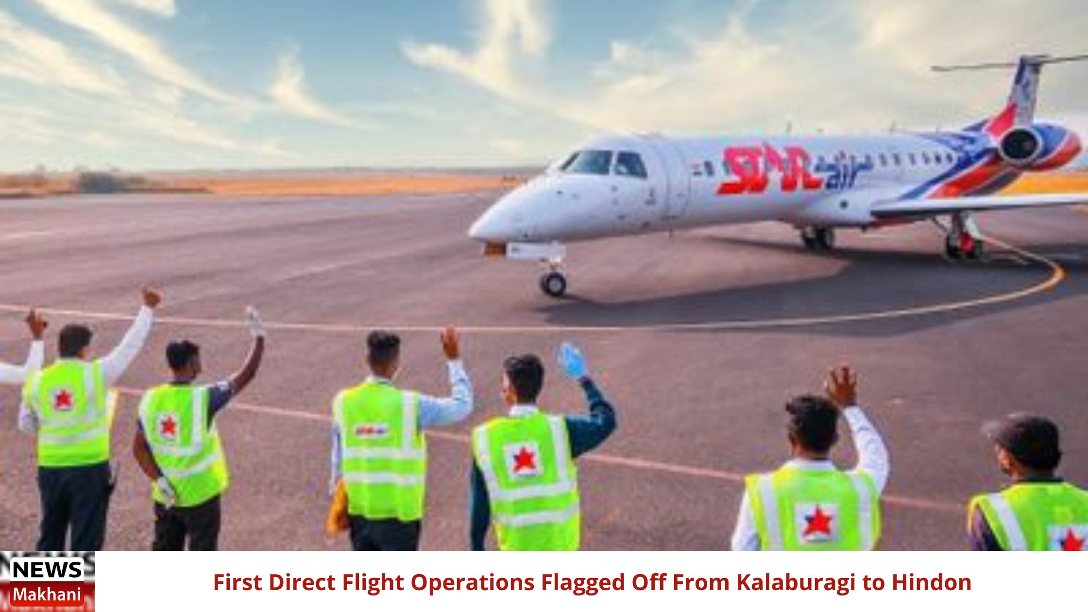 First Direct Flight Operations Flagged Off From Kalaburagi to Hindon First Direct Flight Operations Flagged Off From Kalaburagi to Hindon