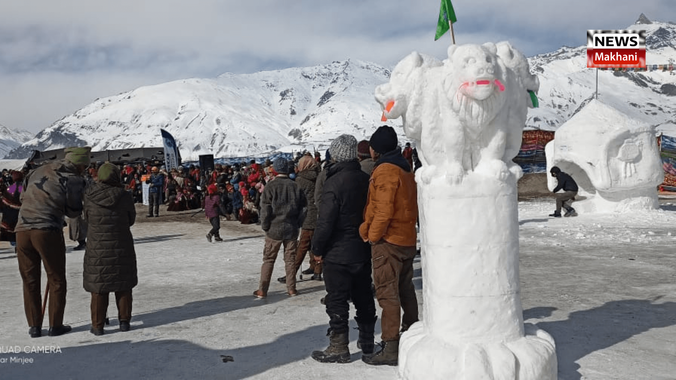 Zanskar Winter Sports and Youth Festival 2021: Snow sculpture exhibition held at Muskit Chumik, Zanskar Zanskar Winter Sports and Youth Festival 2021: Snow sculpture exhibition held at Muskit Chumik, Zanskar