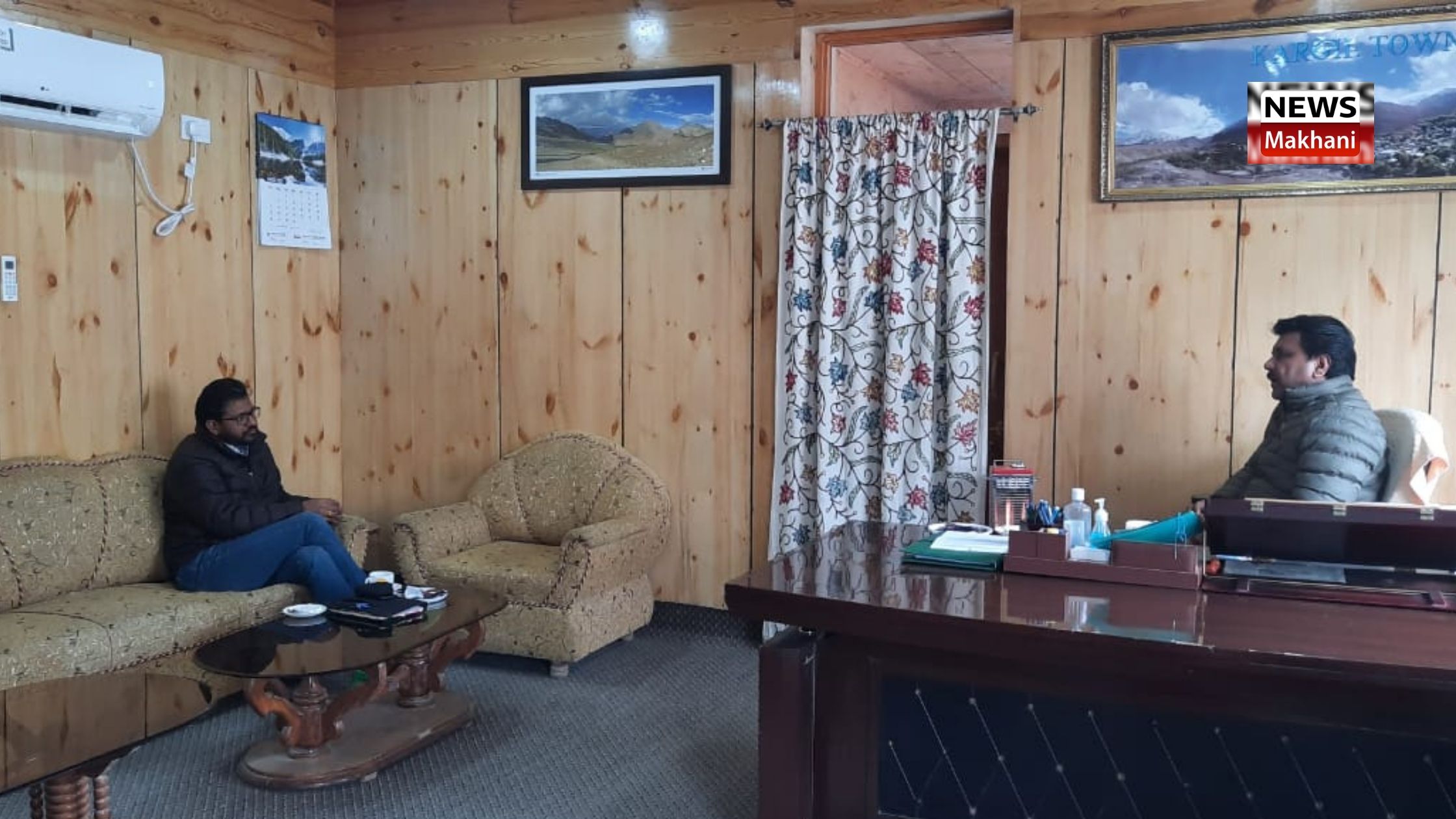 Secretary Sahu calls on CEC Kargil Secretary Sahu calls on CEC Kargil