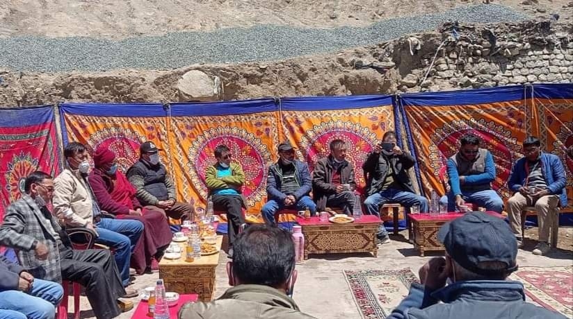 EC Punchok Tashi lays foundation stone for up-gradation of Zanskar Sarai at Leh (1)