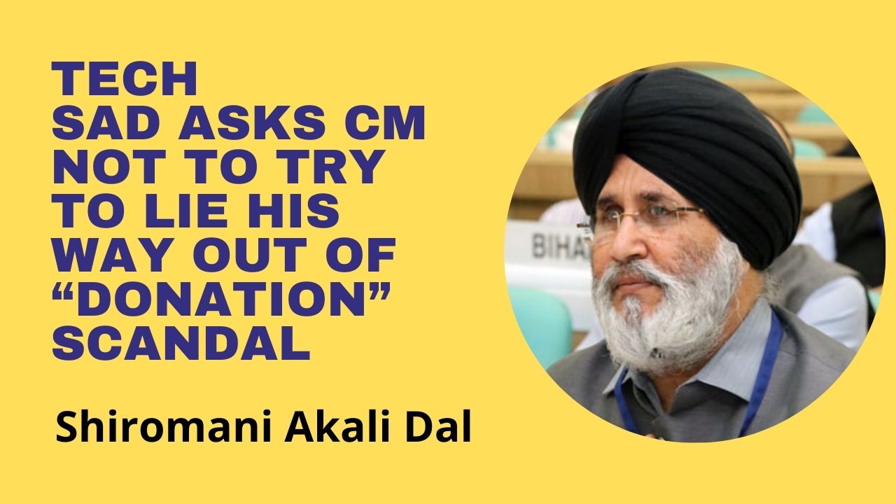 Tech SAD asks CM not to try to lie his way out of “donation” scandal