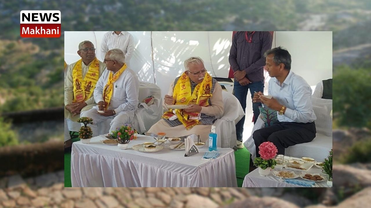 CM VISITS DHOSI HILL HARYANA CM MANOHAR LAL