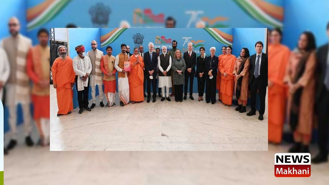 PM MODI WITH ITALIYAN HINDU UNION