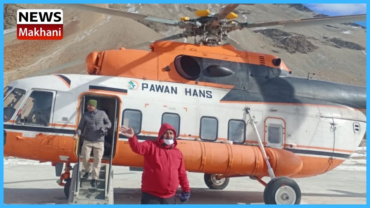 Winter helicopter service in Kargil,