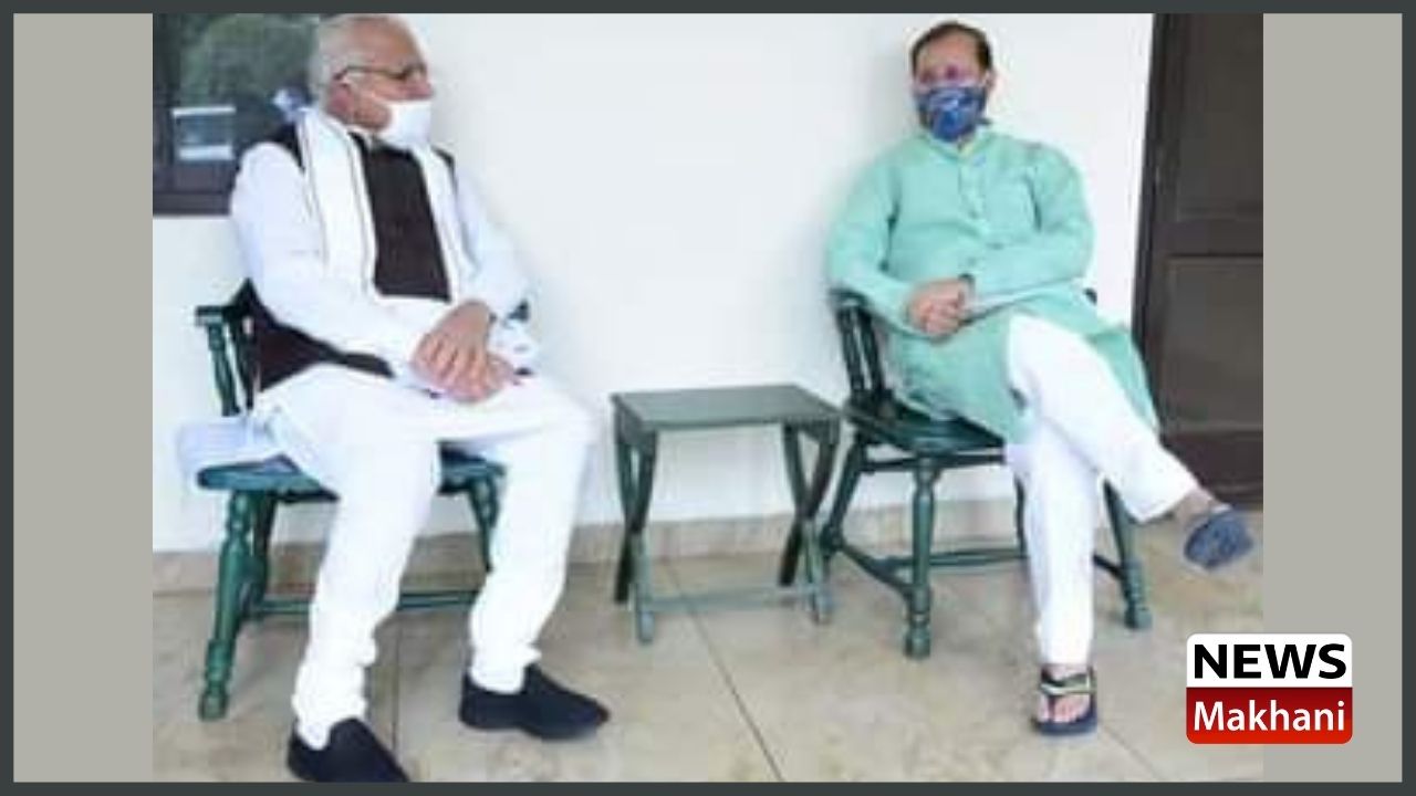 CM MANOHAR LAL WITH PREAKASH JAWDEKAR