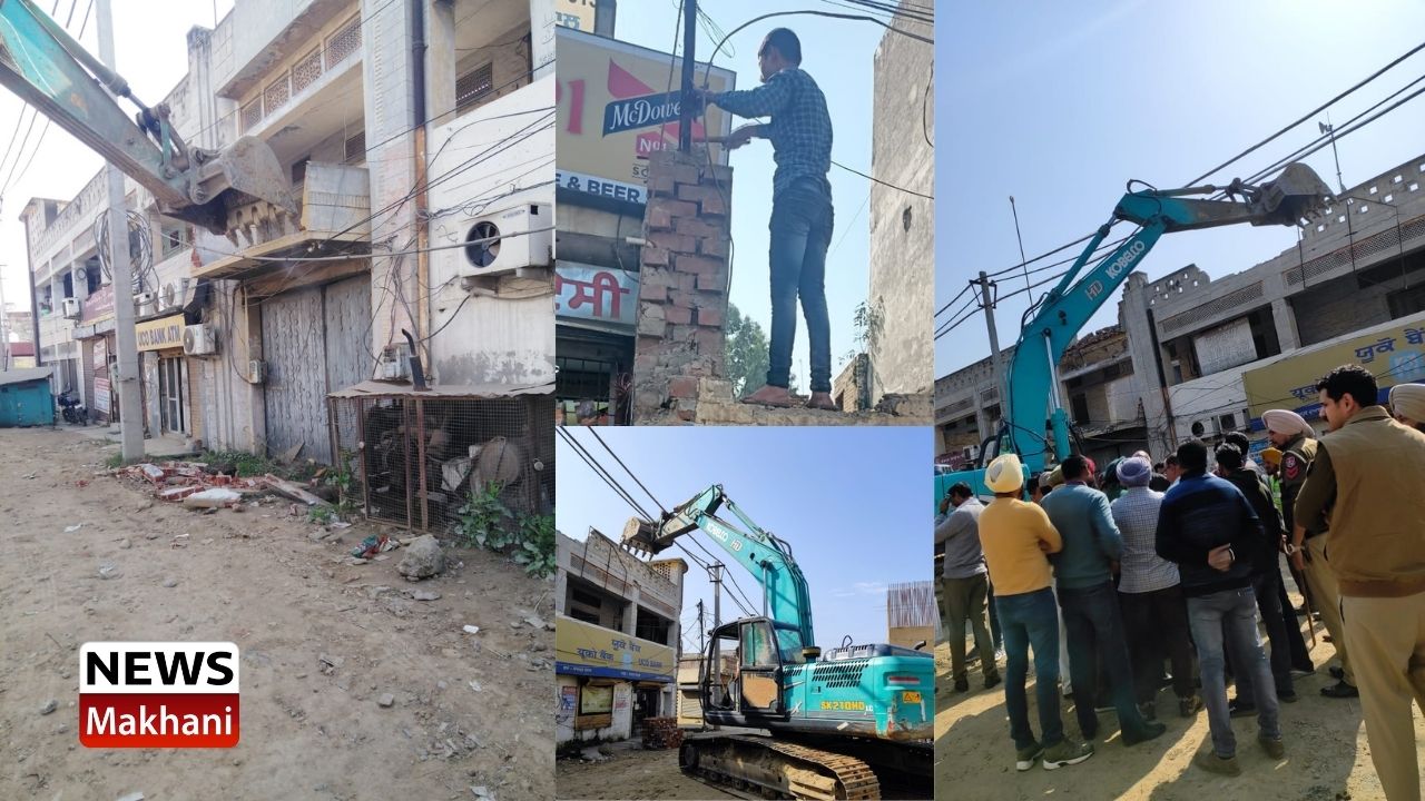 DEMOLITION OF 121 ACQUIRED STRUCTURES BEGINS IN ADAMPUR UNDER FOUR LANING PROJECT DEMOLITION OF 121 ACQUIRED STRUCTURES BEGINS IN ADAMPUR UNDER FOUR LANING PROJECT