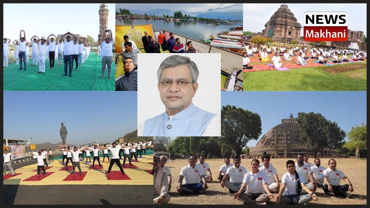 Shri Ashwini Vaishnaw leads Countdown Programme of Ministry of Communications for International Day of Yoga(IDY) 2022