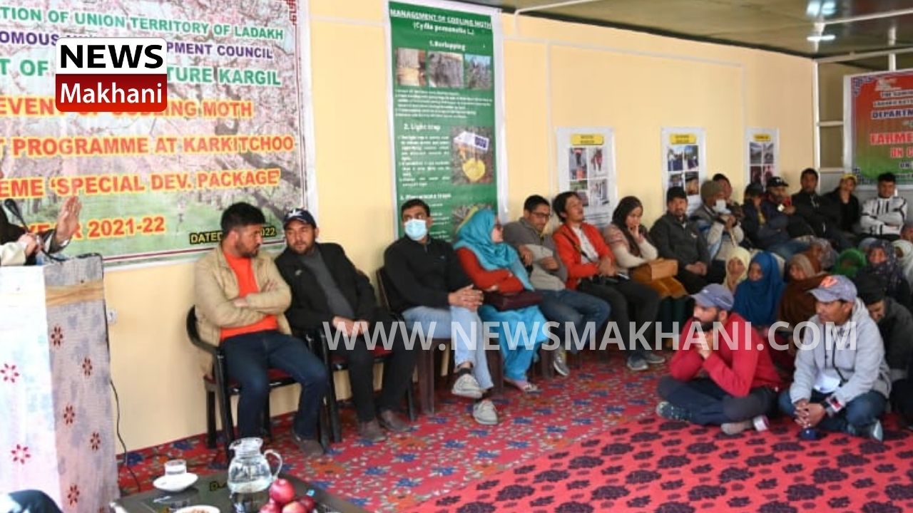 Chairman and Chief Executive Councillor (CEC), LAHDC Kargil, Feroz Ahmad Khan today launched the codling moth management program at Karkitchoo village.