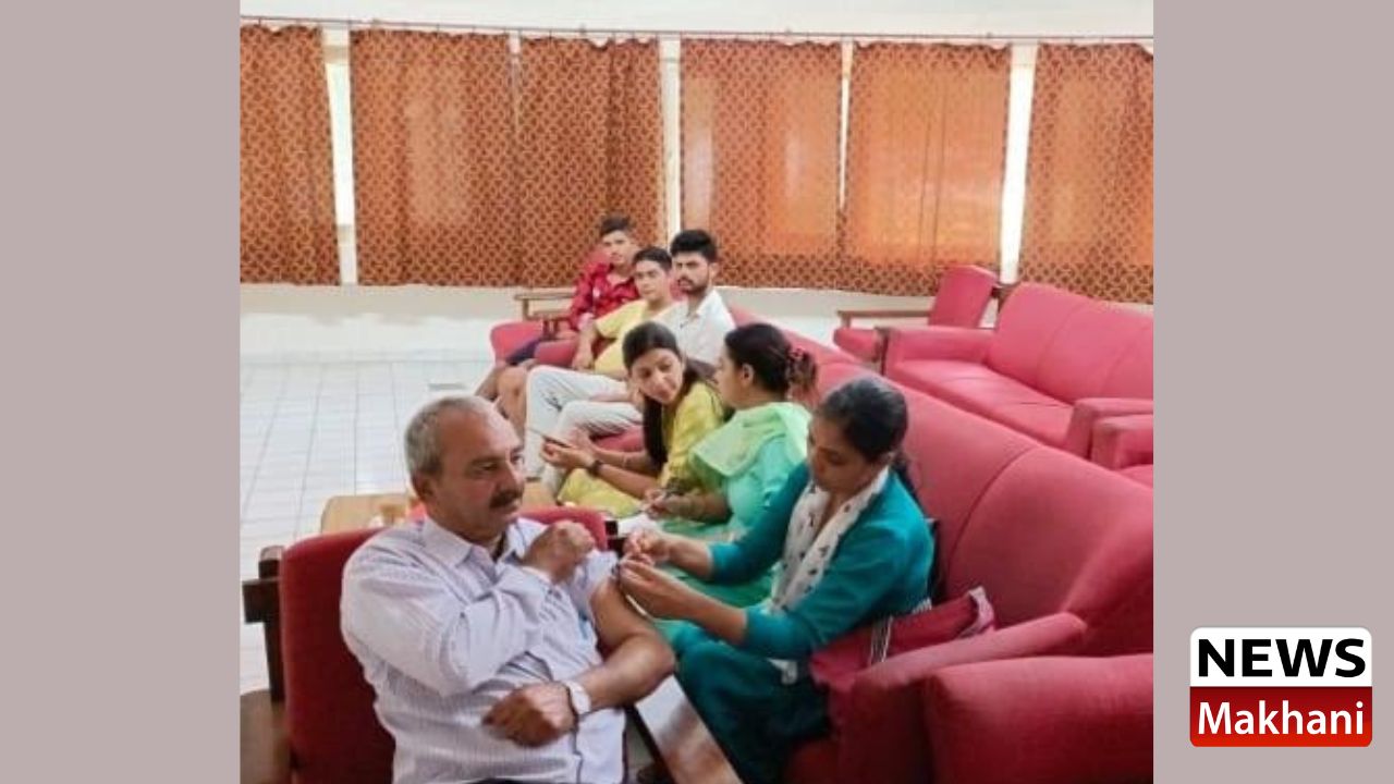 Health Department of Chandigarh Administration collaborated with PU to organize the Covid-19 booster dose camp