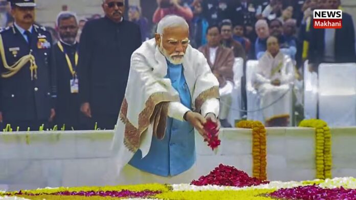PM pays homage to Mahatma Gandhi on his Punya Tithi PM pays homage to Mahatma Gandhi on his Punya Tithi