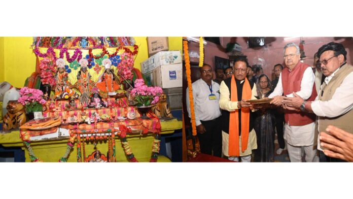 मुख्यमंत्री ने चंडी मंदिर तथा राम-जानकी मंदिर