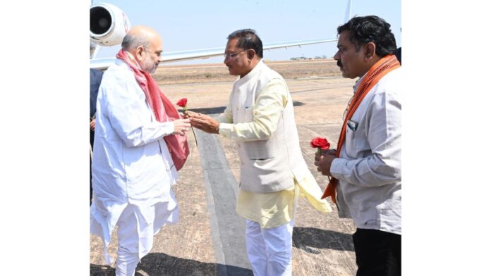 केंद्रीय गृह मंत्री श्री अमित शाह का राजधानी रायपुर