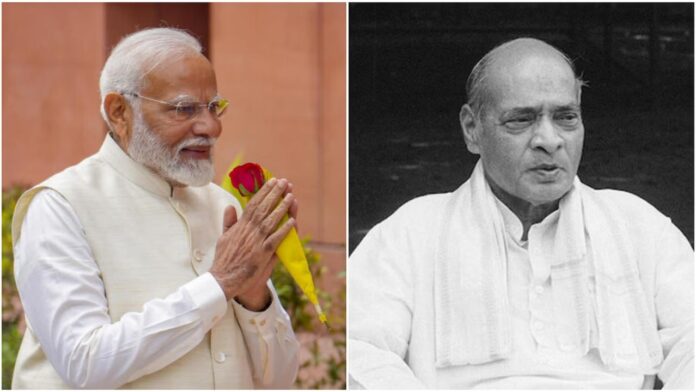 Prime Minister pays homage to former Prime Minister, Shri PV Narasimha Rao