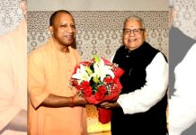 राज्यपाल श्री कलराज मिश्र की उत्तर प्रदेश के मुख्यमंत्री श्री योगी आदित्यनाथ से मुलाकात