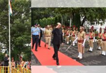 Governor Shri Ramen Deka hoists national flag at Raj Bhavan on Independence Day