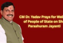 CM Dr. Yadav Prays for Welfare of People of State on Shri Parashuram Jayanti
