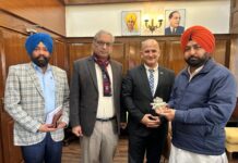 पंजाब के आवास निर्माण और शहरी विकास मंत्री द्वारा इज़राइली राजनयिक से मुलाकात