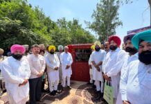 बरिंदर कुमार गोयल द्वारा गांव ओइंद में नहरी पानी लिफ्ट सिंचाई परियोजना का उद्घाटन