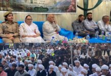 Ashok Koul, Dr. Darakhshan Andrabi, lead anti-drug awareness programme in Rajpora